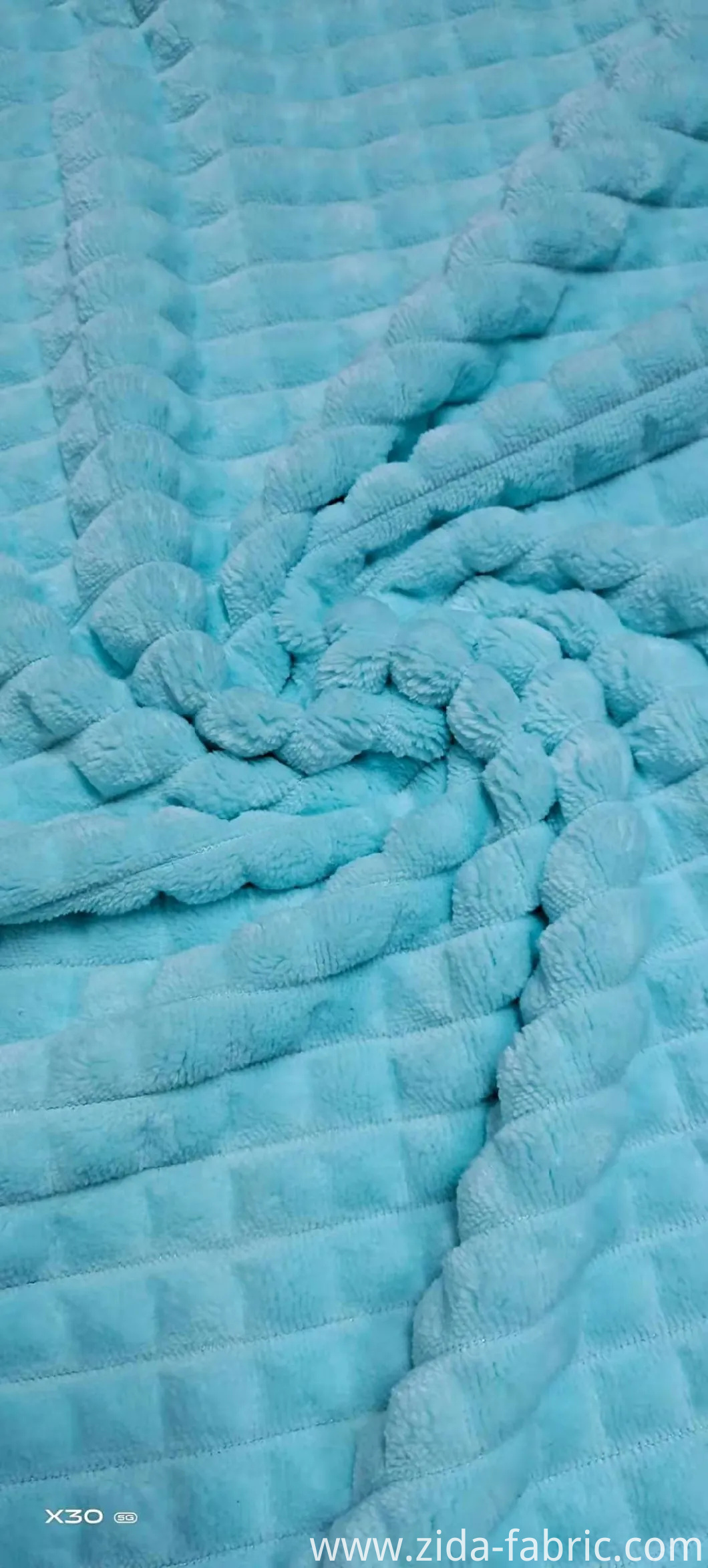 100% Polyester Single Side Jacquard Flannel Knitted Fabric